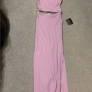 Lulu's Mauve Backless Maxi Dress